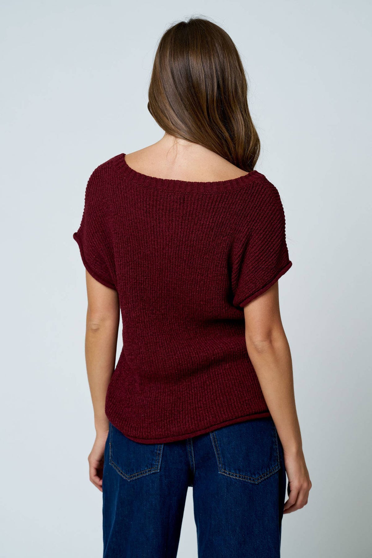 Effortless Knit Top - Burgundy
