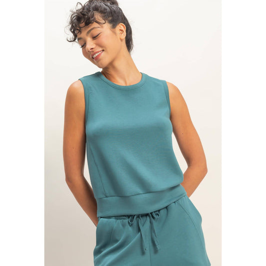 Tammy’s Crewneck Tank - Dark Teal