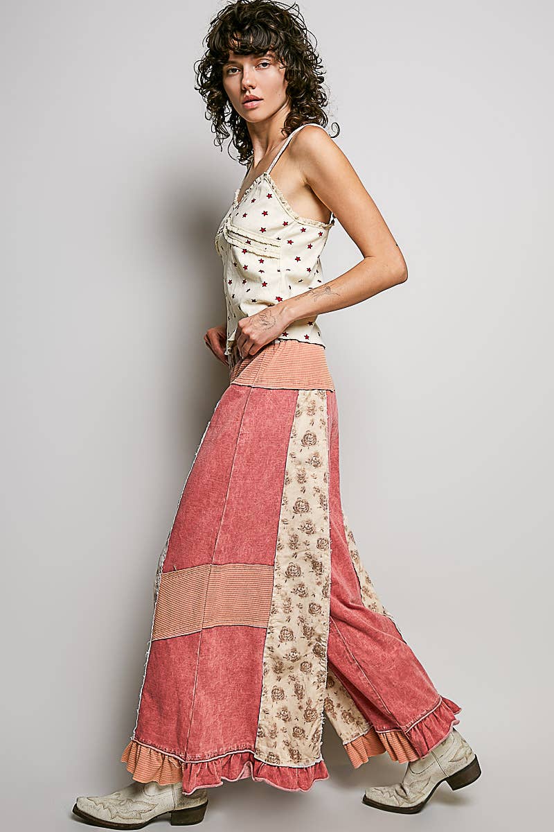 Scarlet Sweet Ruffle Hem Pants