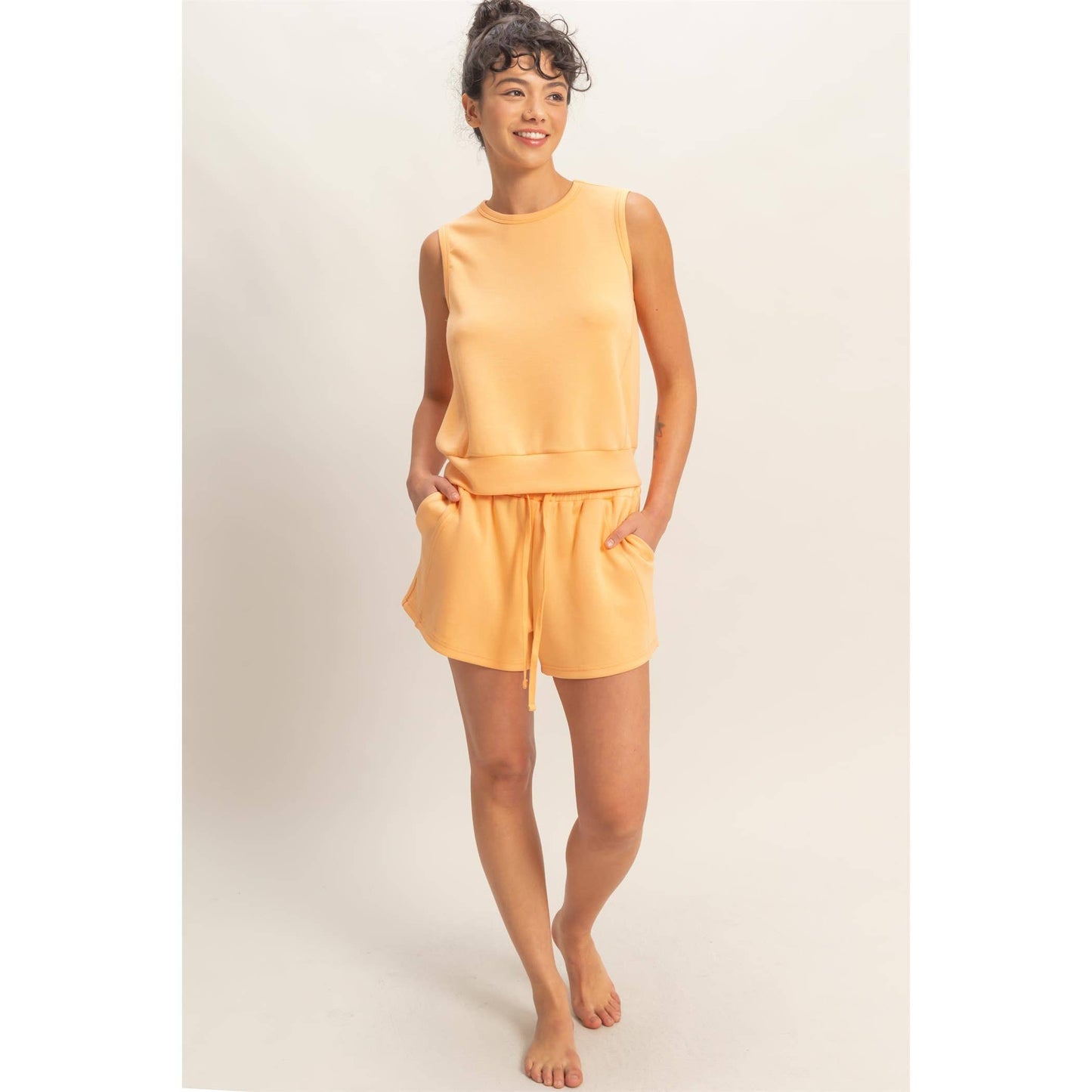 Tammy’s Crewneck Tank - Apricot