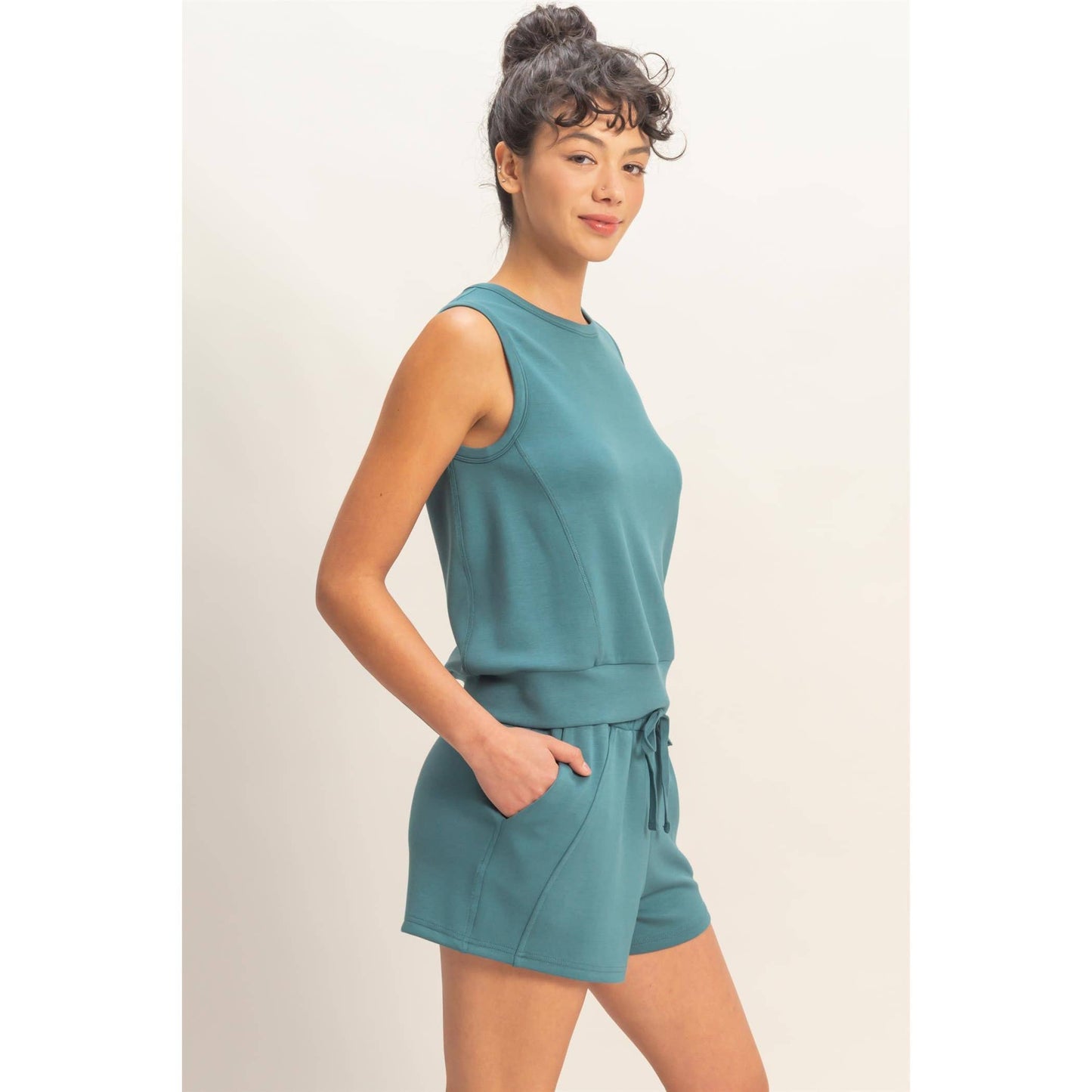 Tammy’s Crewneck Tank - Dark Teal