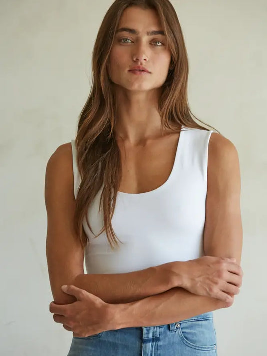 Jackie's Seamless White Tank