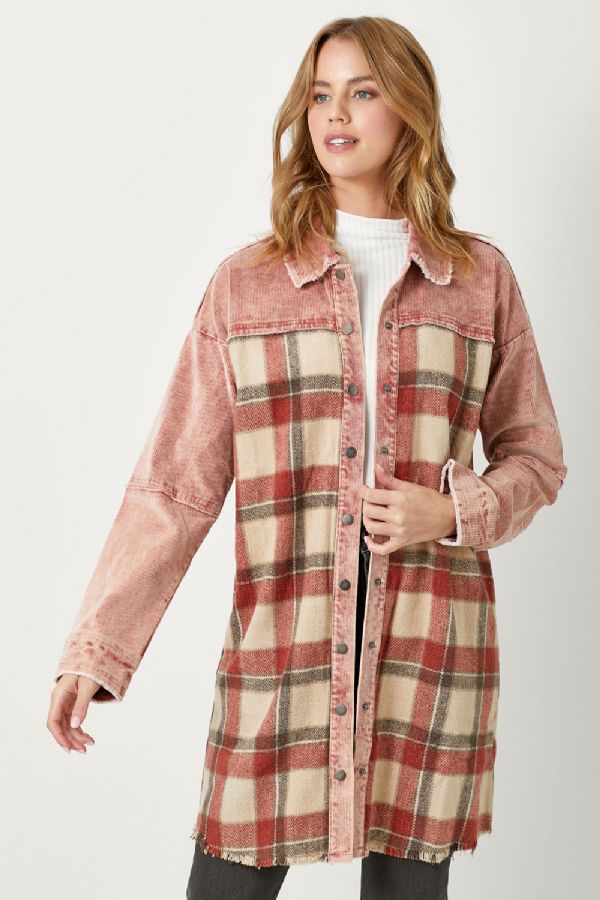 Haven's Long Red Plaid