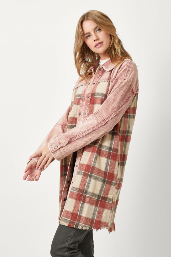 Haven's Long Red Plaid