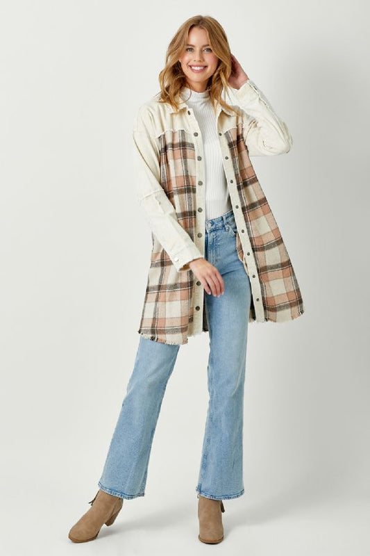 Haven's Oatmeal Long Plaid