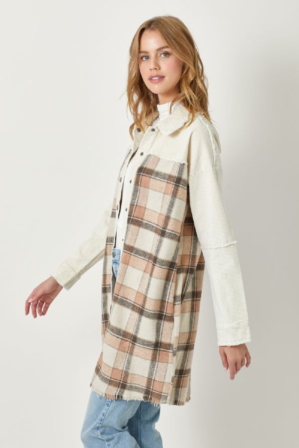 Haven's Oatmeal Long Plaid