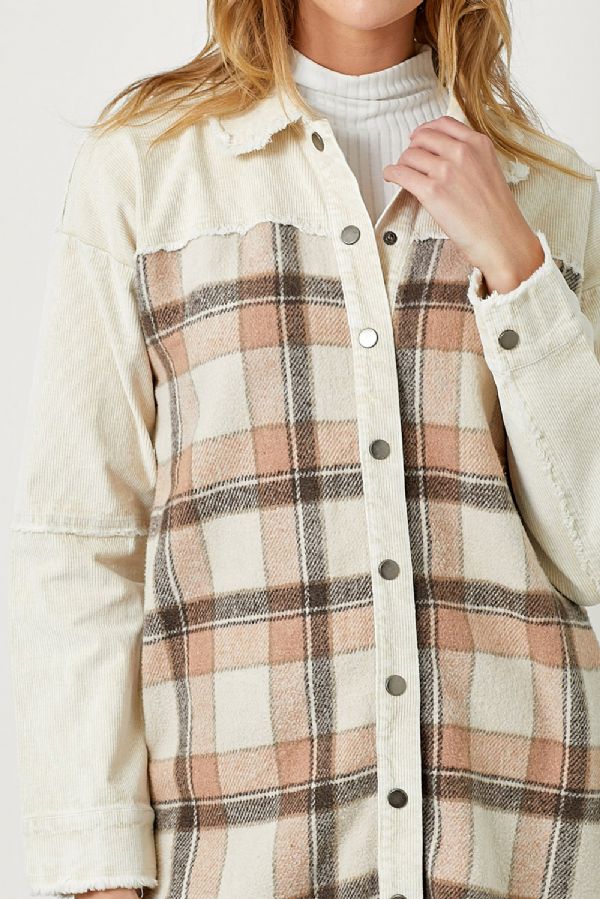 Haven's Oatmeal Long Plaid