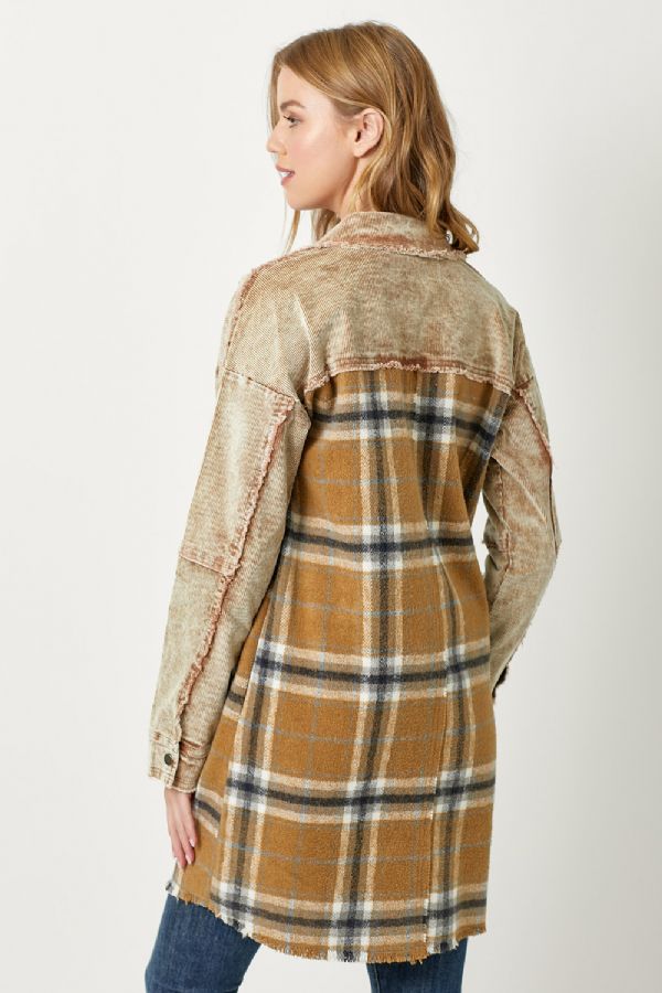 Haven's Khaki Long Plaid