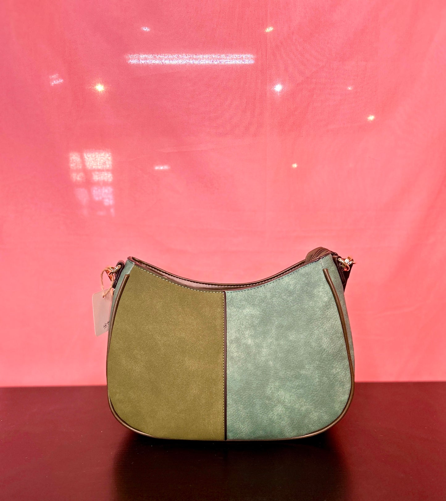 Washed Green and Teal Purse