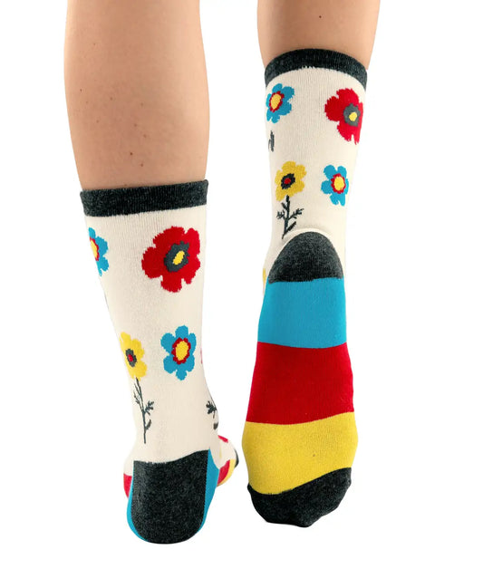 Rise & Shine Floral Crew Socks