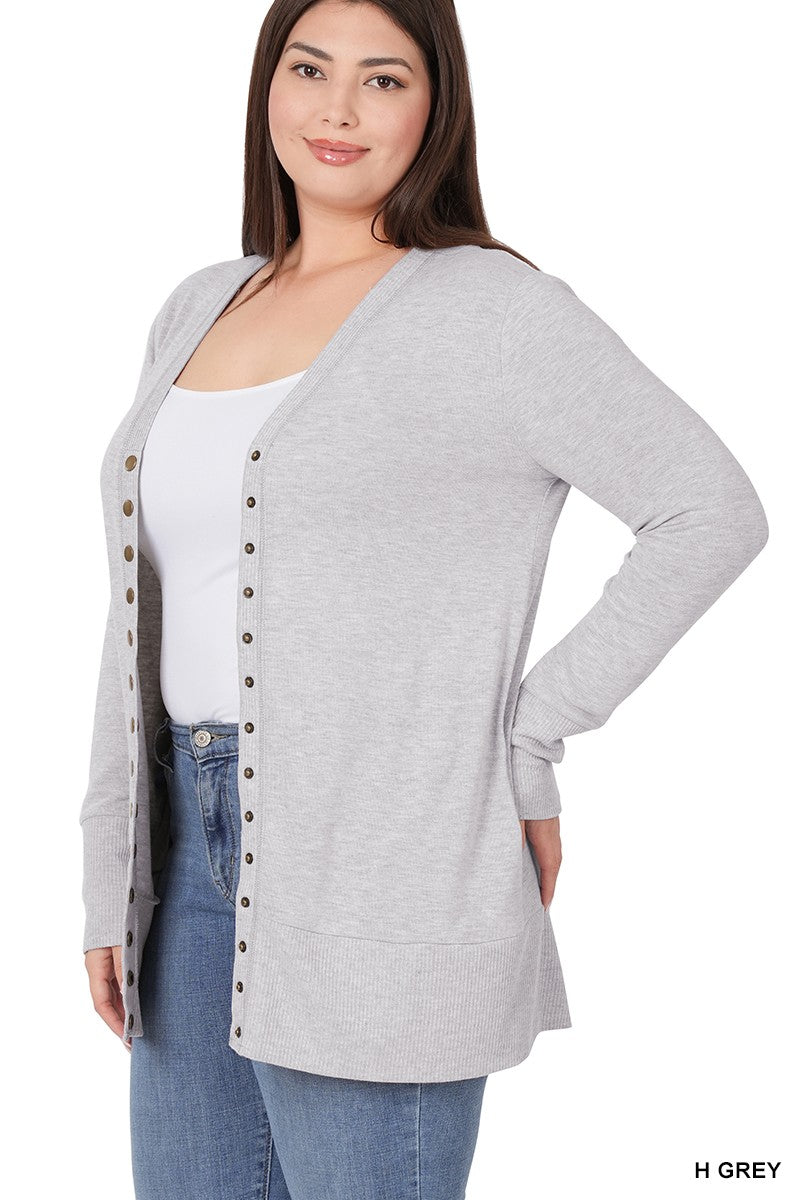 Silvie Sweater - Heather Grey  PLUS SIZE