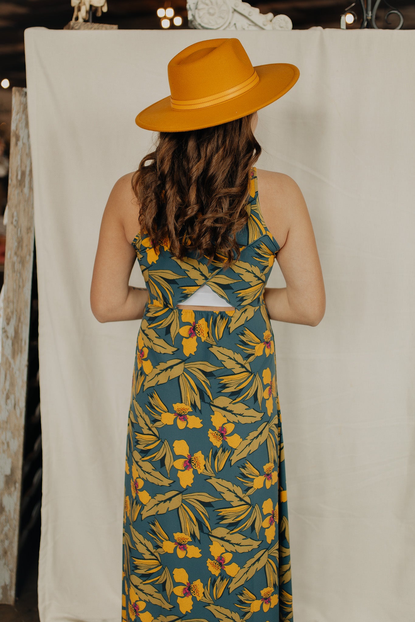 Aloha Print Maxi Dress